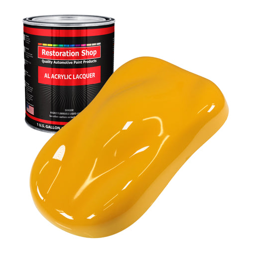 Citrus Yellow - Acrylic Lacquer Auto Paint - Gallon Paint Color Only - Professional Gloss Automotive, Car, Truck, Guitar & Furniture Refinish Coating