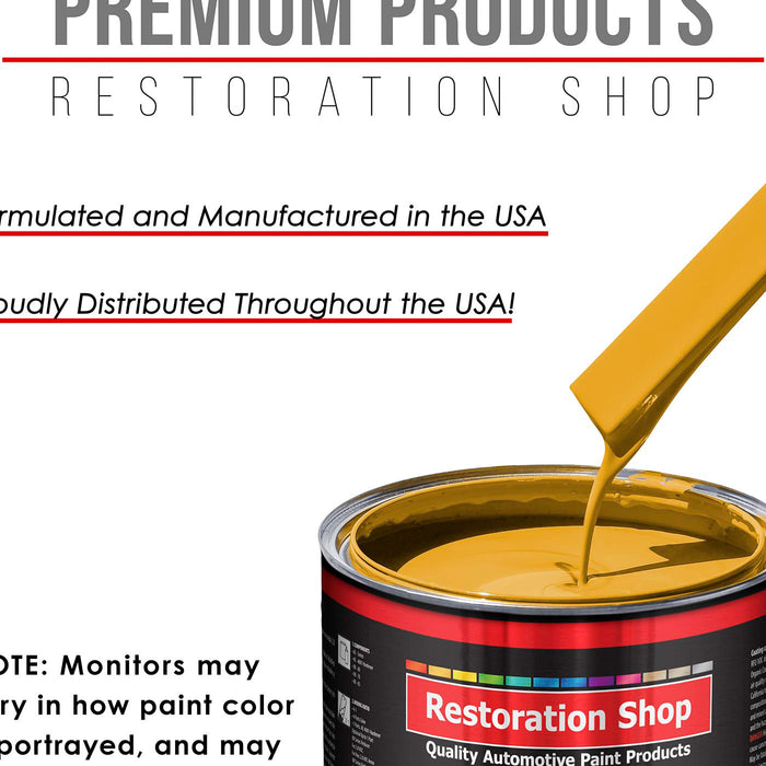 Citrus Yellow - Acrylic Lacquer Auto Paint - Complete Quart Paint Kit with Medium Thinner - Professional Automotive Car Truck Guitar Refinish Coating