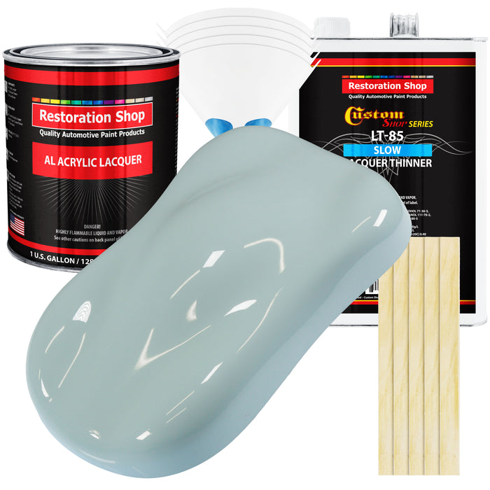 Diamond Blue - Acrylic Lacquer Auto Paint - Complete Gallon Paint Kit with Slow Dry Thinner - Professional Automotive Car Truck Refinish Coating