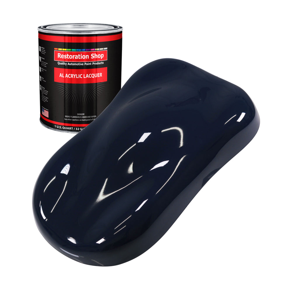 Midnight Blue - Acrylic Lacquer Auto Paint - Quart Paint Color Only - Professional Gloss Automotive, Car, Truck, Guitar & Furniture Refinish Coating