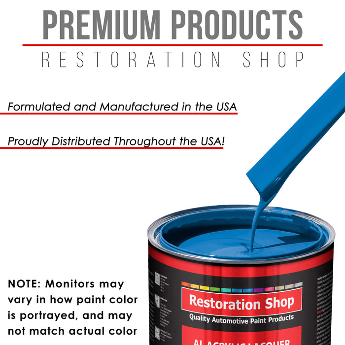 Speed Blue - Acrylic Lacquer Auto Paint - Quart Paint Color Only - Professional Gloss Automotive, Car, Truck, Guitar & Furniture Refinish Coating