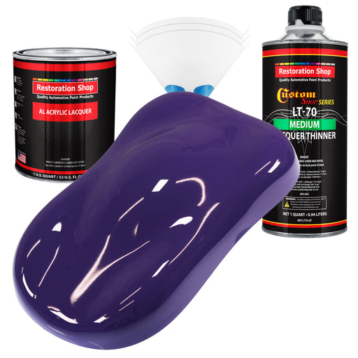 Mystical Purple - Acrylic Lacquer Auto Paint - Complete Quart Paint Kit with Medium Thinner - Professional Automotive Car Truck Refinish Coating