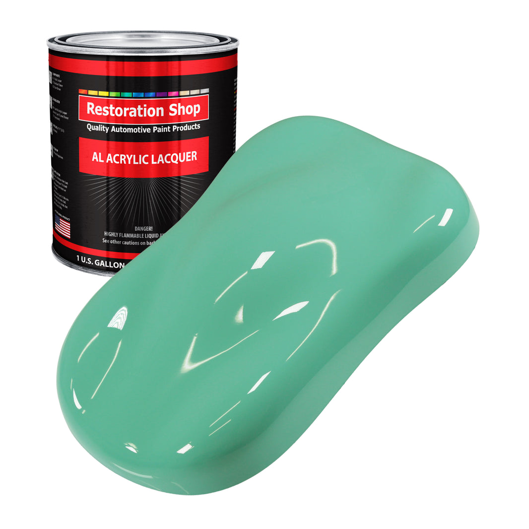 Light Aqua - Acrylic Lacquer Auto Paint - Gallon Paint Color Only - Professional Gloss Automotive, Car, Truck, Guitar & Furniture Refinish Coating
