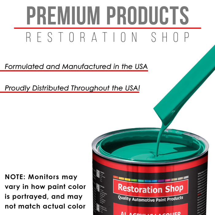 Tropical Turquoise - Acrylic Lacquer Auto Paint - Complete Gallon Paint Kit with Slow Dry Thinner - Professional Automotive Car Truck Refinish Coating