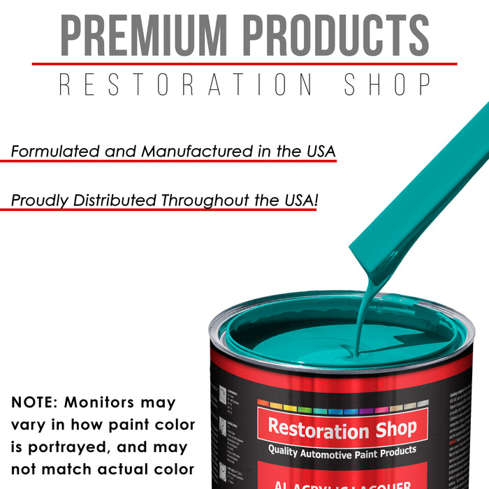 Deep Aqua - Acrylic Lacquer Auto Paint - Complete Gallon Paint Kit with Medium Thinner - Professional Automotive Car Truck Guitar Refinish Coating