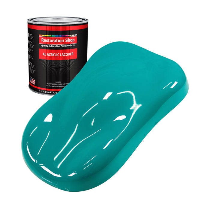 Deep Aqua - Acrylic Lacquer Auto Paint - Quart Paint Color Only - Professional Gloss Automotive, Car, Truck, Guitar & Furniture Refinish Coating