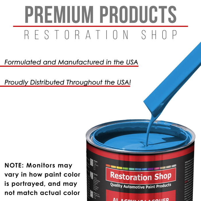 Grabber Blue - Acrylic Lacquer Auto Paint - Complete Gallon Paint Kit with Medium Thinner - Professional Automotive Car Truck Guitar Refinish Coating