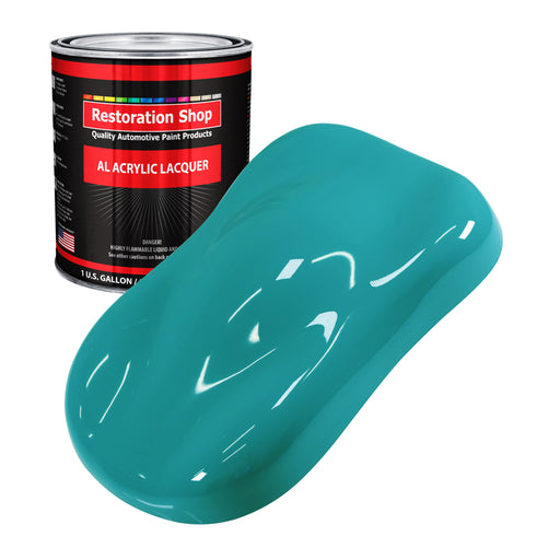Bright Racing Aqua - Acrylic Lacquer Auto Paint - Gallon Paint Color Only - Professional Gloss Automotive Car Truck Guitar Furniture Refinish Coating