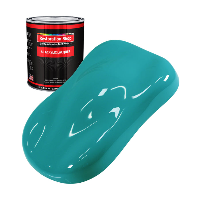 Bright Racing Aqua - Acrylic Lacquer Auto Paint - Quart Paint Color Only - Professional Gloss Automotive Car Truck Guitar Furniture - Refinish Coating