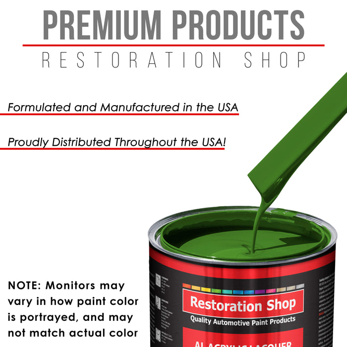 Deere Green - Acrylic Lacquer Auto Paint - Complete Gallon Paint Kit with Slow Dry Thinner - Professional Automotive Car Truck Guitar Refinish Coating