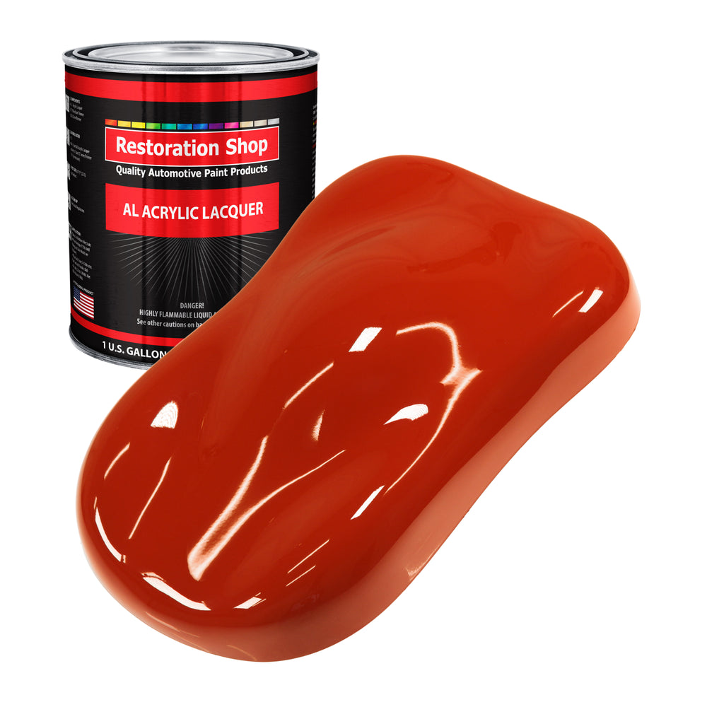 Hot Rod Red - Acrylic Lacquer Auto Paint - Gallon Paint Color Only - Professional Gloss Automotive, Car, Truck, Guitar & Furniture Refinish Coating