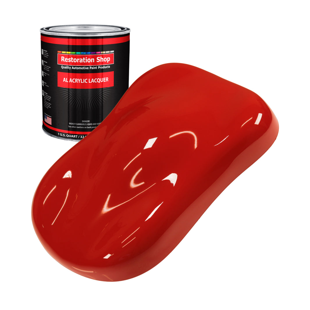 Swift Red - Acrylic Lacquer Auto Paint - Quart Paint Color Only - Professional Gloss Automotive, Car, Truck, Guitar & Furniture Refinish Coating
