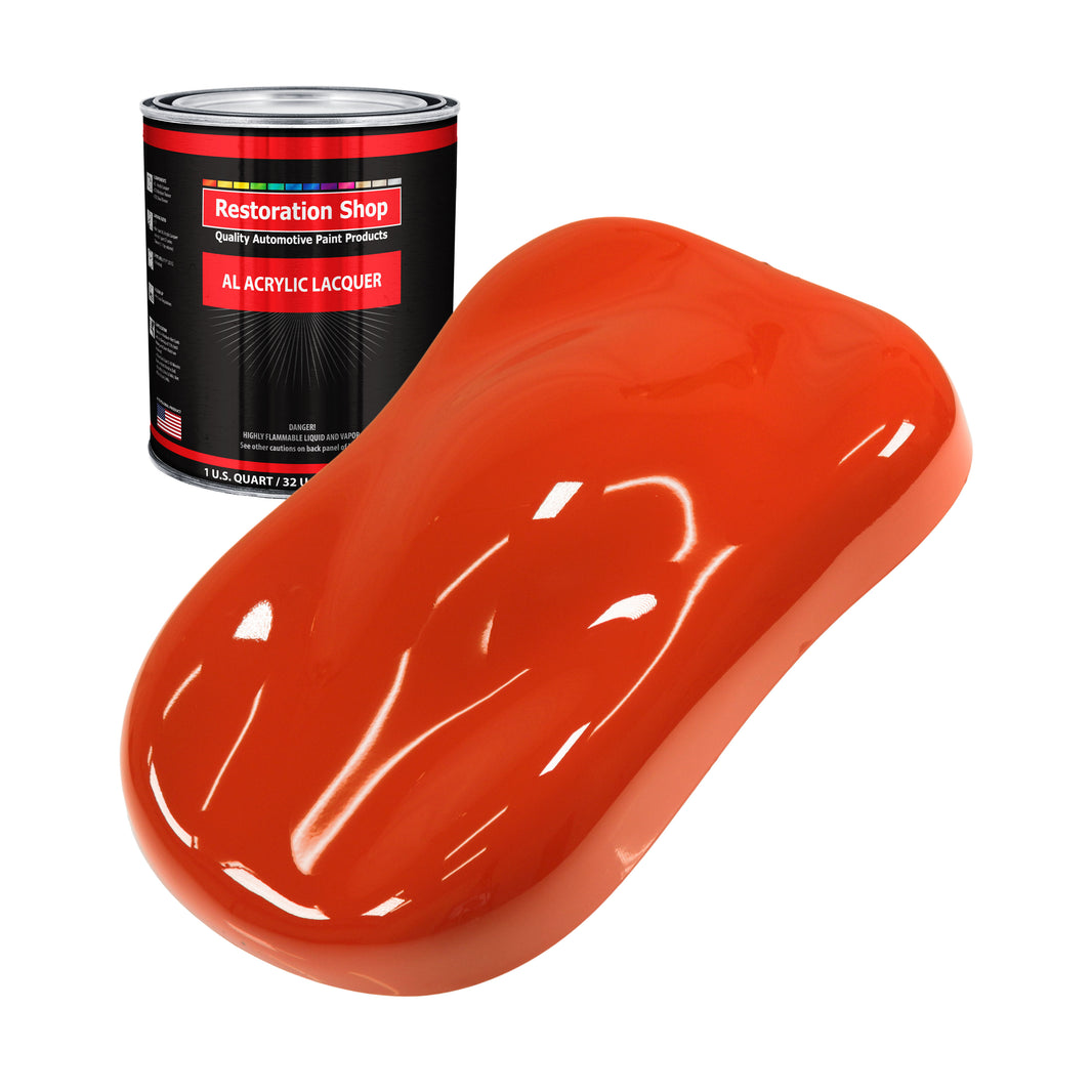 Tractor Red - Acrylic Lacquer Auto Paint - Quart Paint Color Only - Professional Gloss Automotive, Car, Truck, Guitar & Furniture Refinish Coating