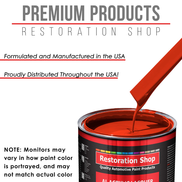 Monza Red - Acrylic Lacquer Auto Paint - Complete Gallon Paint Kit with Medium Thinner - Professional Automotive Car Truck Guitar Refinish Coating