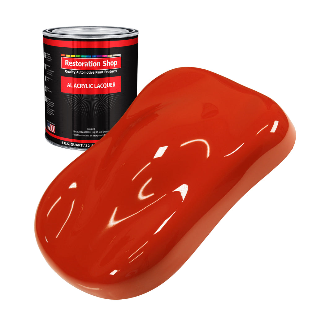 Monza Red - Acrylic Lacquer Auto Paint - Quart Paint Color Only - Professional Gloss Automotive, Car, Truck, Guitar & Furniture Refinish Coating