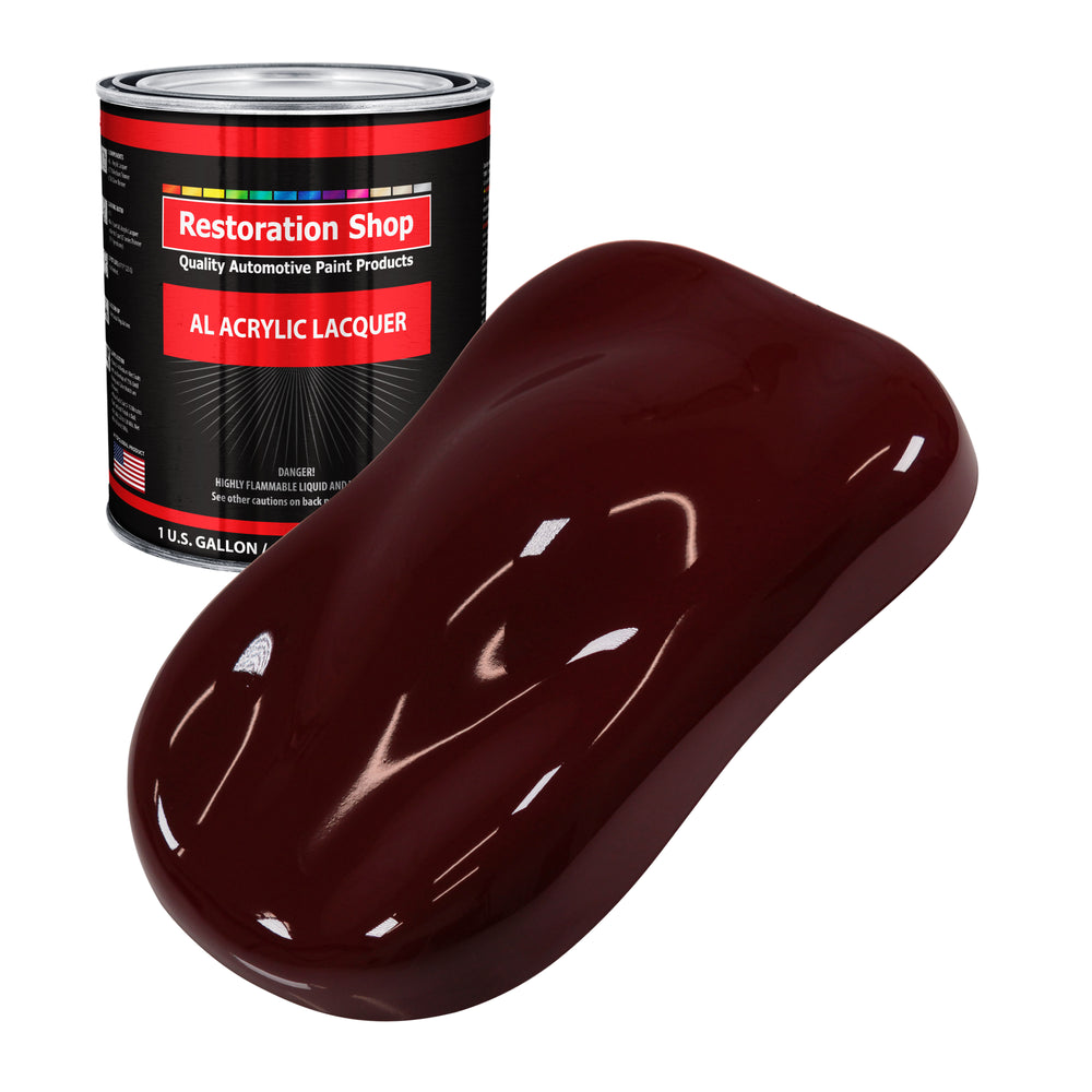 Burgundy - Acrylic Lacquer Auto Paint - Gallon Paint Color Only - Professional Gloss Automotive, Car, Truck, Guitar & Furniture Refinish Coating