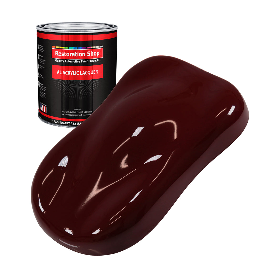 Burgundy - Acrylic Lacquer Auto Paint - Quart Paint Color Only - Professional Gloss Automotive, Car, Truck, Guitar & Furniture Refinish Coating