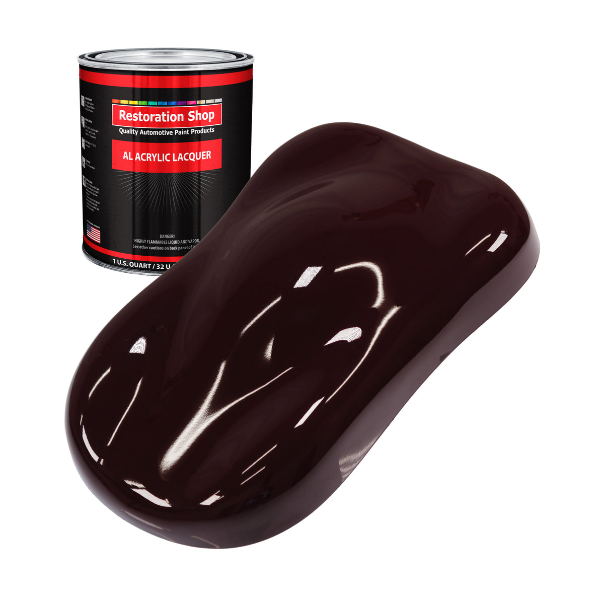 Royal Maroon Acrylic Lacquer Single Stage Car Auto Paint 1-Quart Only - Restoration Shop