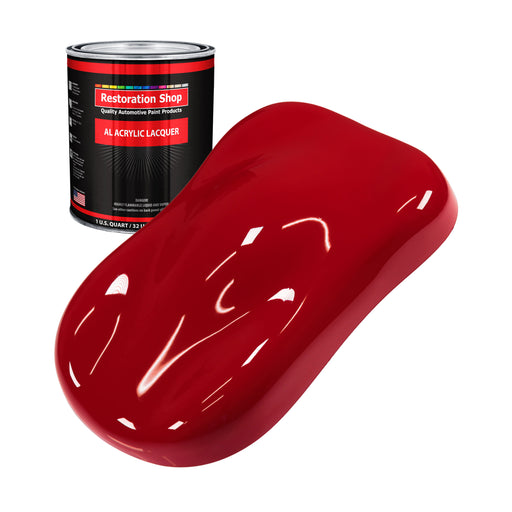 Quarter Mile Red - Acrylic Lacquer Auto Paint - Quart Paint Color Only - Professional Gloss Automotive, Car, Truck, Guitar, Furniture Refinish Coating