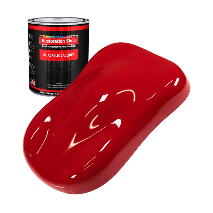 Torch Red - Acrylic Lacquer Auto Paint - Quart Paint Color Only - Professional Gloss Automotive, Car, Truck, Guitar & Furniture Refinish Coating