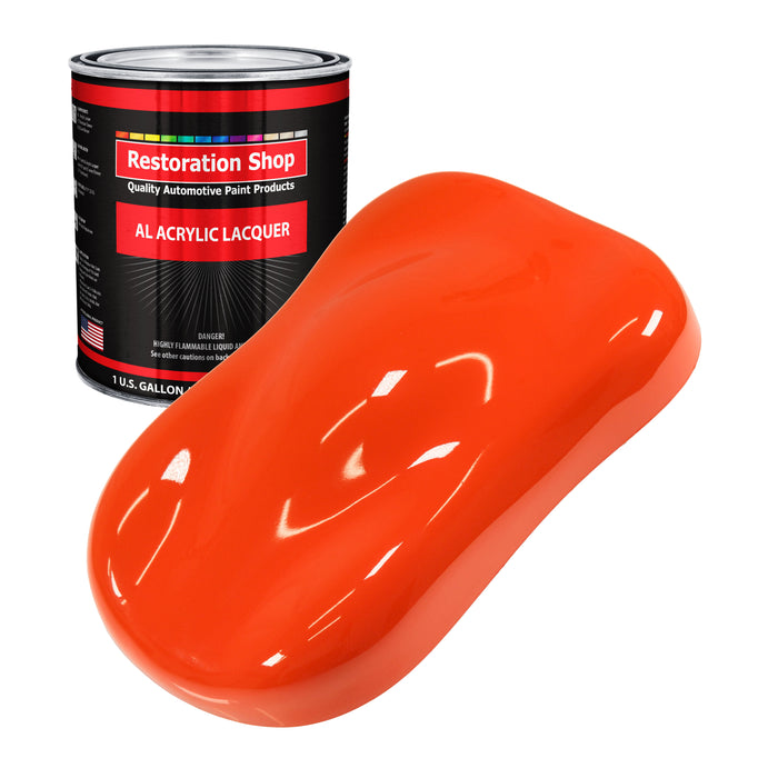 Speed Orange - Acrylic Lacquer Auto Paint - Gallon Paint Color Only - Professional Gloss Automotive, Car, Truck, Guitar & Furniture Refinish Coating