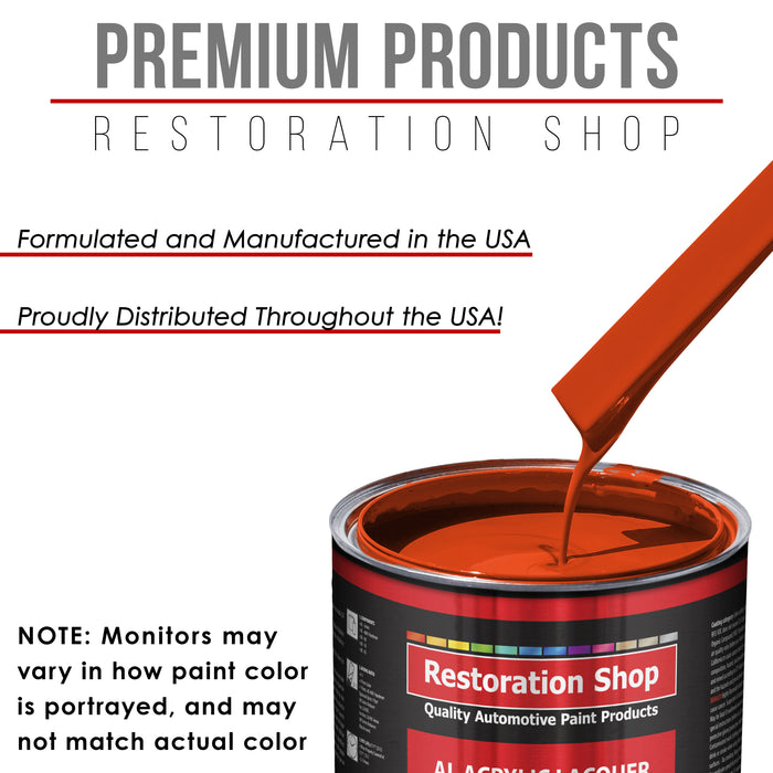 Speed Orange - Acrylic Lacquer Auto Paint - Quart Paint Color Only - Professional Gloss Automotive, Car, Truck, Guitar & Furniture Refinish Coating