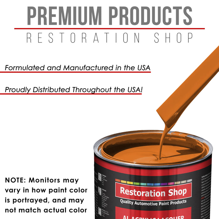 California Orange - Acrylic Lacquer Auto Paint - Complete Quart Paint Kit with Medium Thinner - Professional Automotive Car Truck Refinish Coating