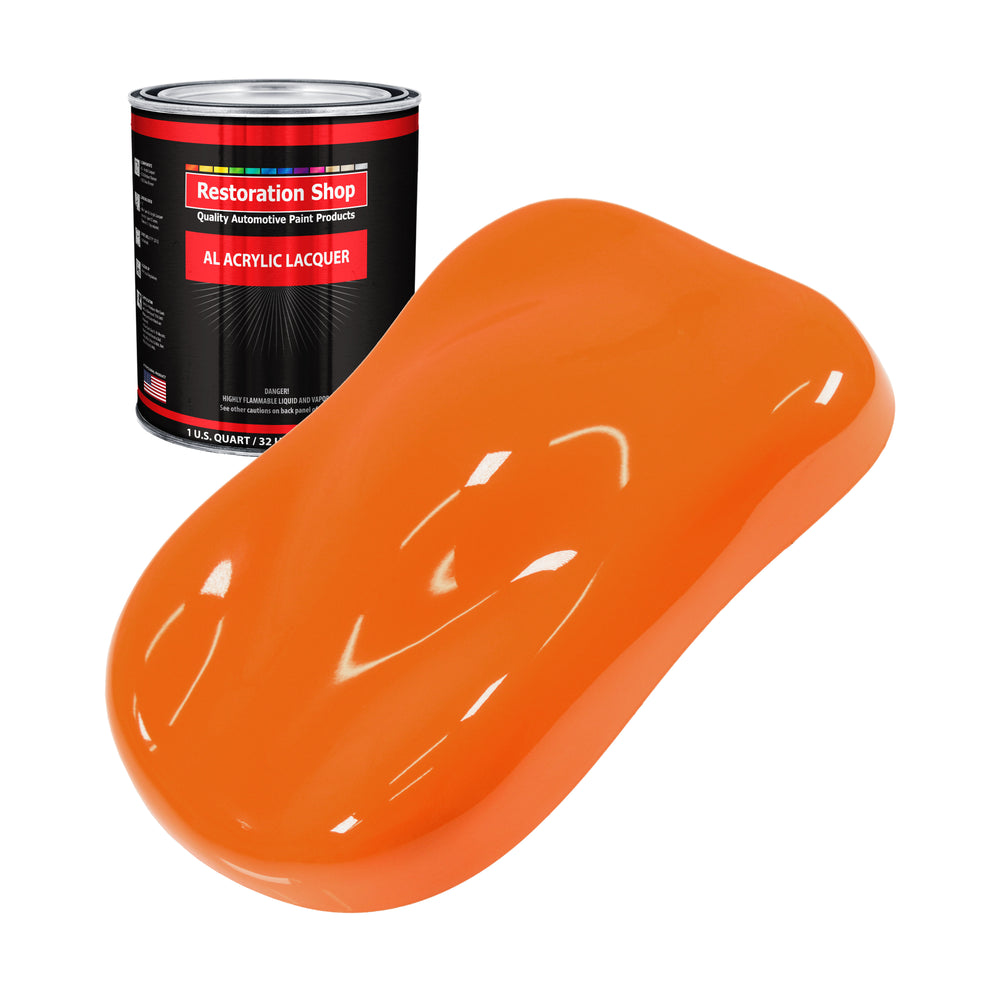 California Orange - Acrylic Lacquer Auto Paint - Quart Paint Color Only - Professional Gloss Automotive Car Truck Guitar Furniture - Refinish Coating