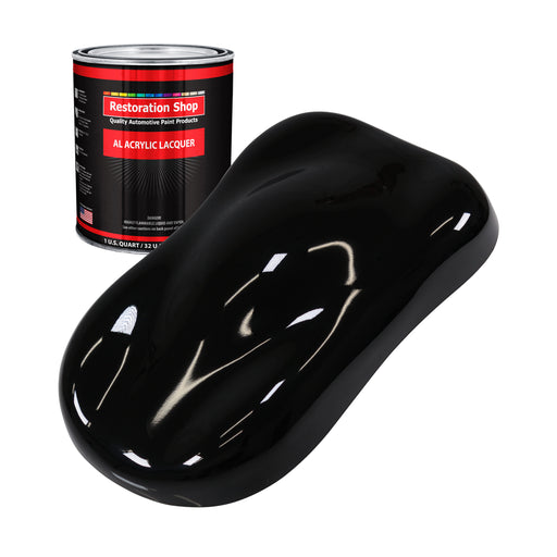 Jet Black (Gloss) - Acrylic Lacquer Auto Paint - Quart Paint Color Only - Professional Gloss Automotive Car Truck Guitar Furniture - Refinish Coating