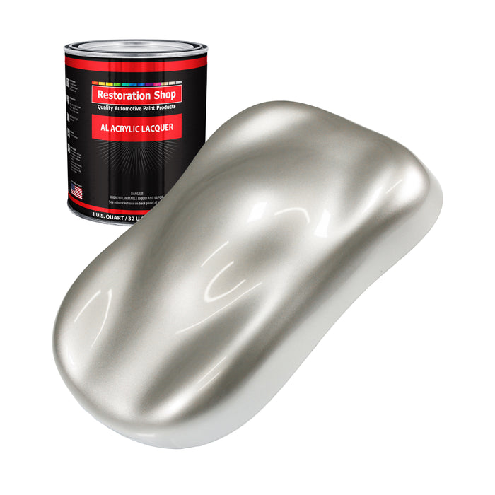 Sterling Silver Metallic - Acrylic Lacquer Auto Paint - Quart Paint Color Only - Professional High Gloss Automotive Car Truck Guitar Refinish Coating
