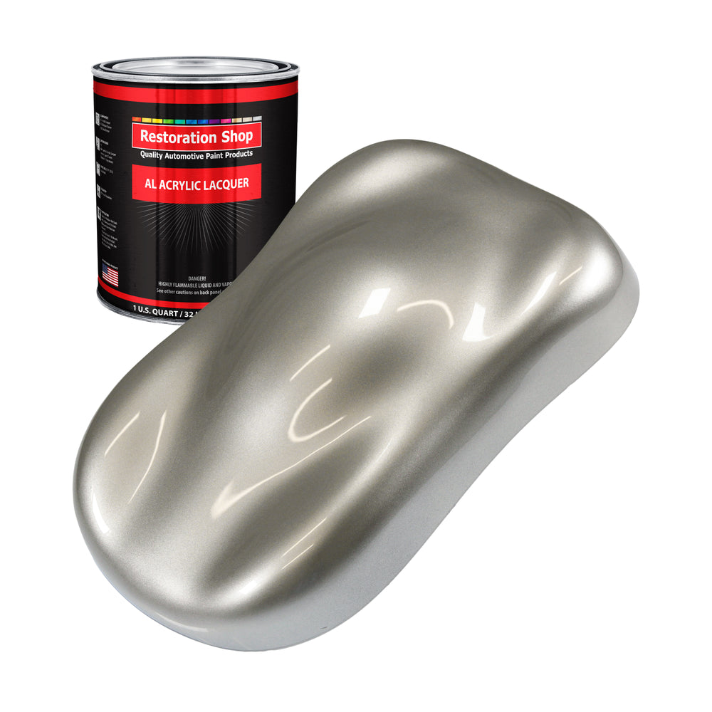 Pewter Silver Metallic - Acrylic Lacquer Auto Paint (Quart Paint Color Only) Professional Gloss Automotive Car Truck Guitar Furniture Refinish Coating