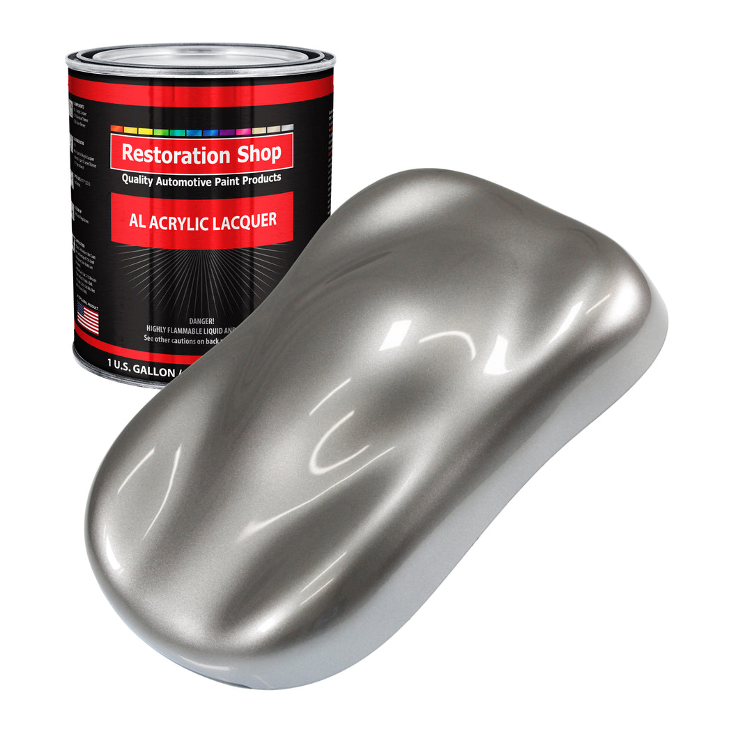 Titanium Gray Metallic - Acrylic Lacquer Auto Paint - Gallon Paint Color Only - Professional High Gloss Automotive Car Truck Guitar Refinish Coating