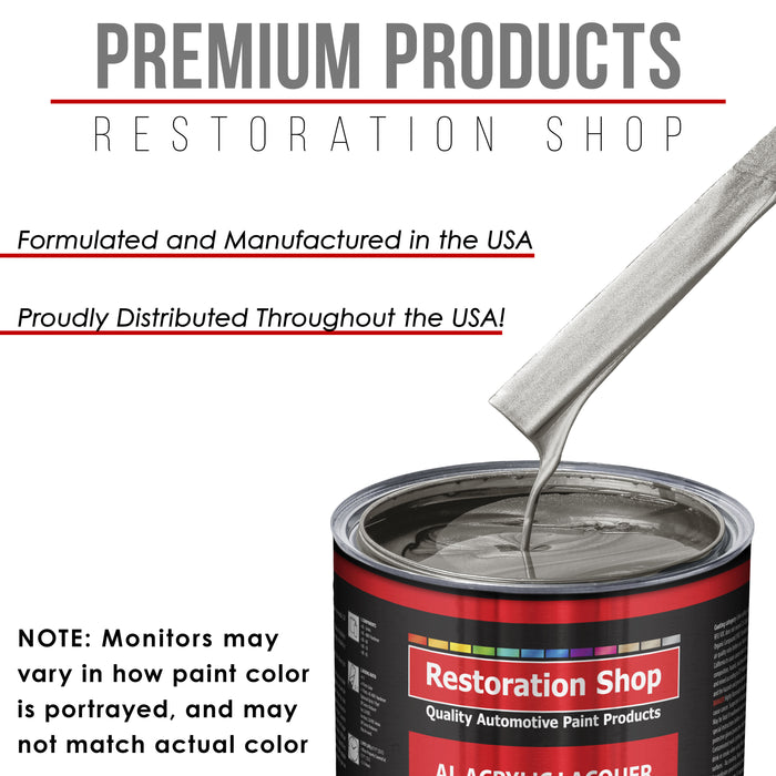 Titanium Gray Metallic - Acrylic Lacquer Auto Paint - Complete Gallon Paint Kit with Slow Dry Thinner - Pro Automotive Car Truck Refinish Coating