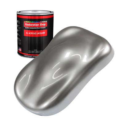Titanium Gray Metallic - Acrylic Lacquer Auto Paint (Quart Paint Color Only) Professional Gloss Automotive Car Truck Guitar Furniture Refinish Coating