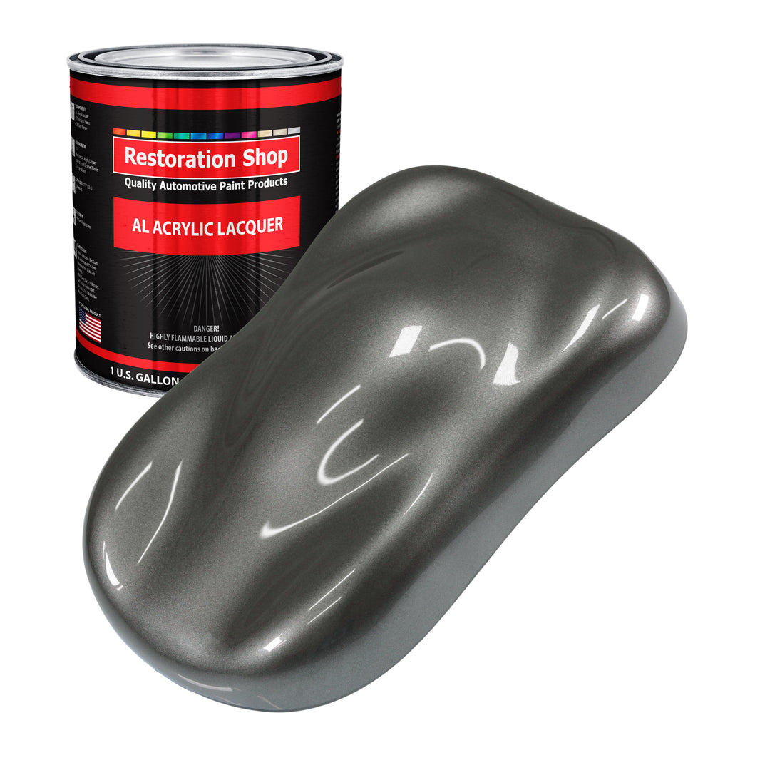 Dark Charcoal Metallic - Acrylic Lacquer Auto Paint - Gallon Paint Color Only - Professional High Gloss Automotive Car Truck Guitar Refinish Coating