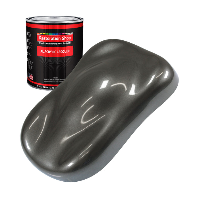 Anthracite Gray Metallic - Acrylic Lacquer Auto Paint - Quart Paint Color Only - Professional High Gloss Automotive Car Truck Guitar Refinish Coating