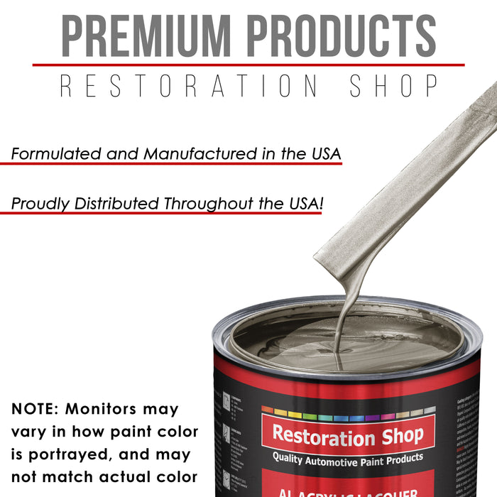 Warm Gray Metallic - Acrylic Lacquer Auto Paint - Complete Quart Paint Kit with Medium Thinner - Professional Automotive Car Truck Refinish Coating