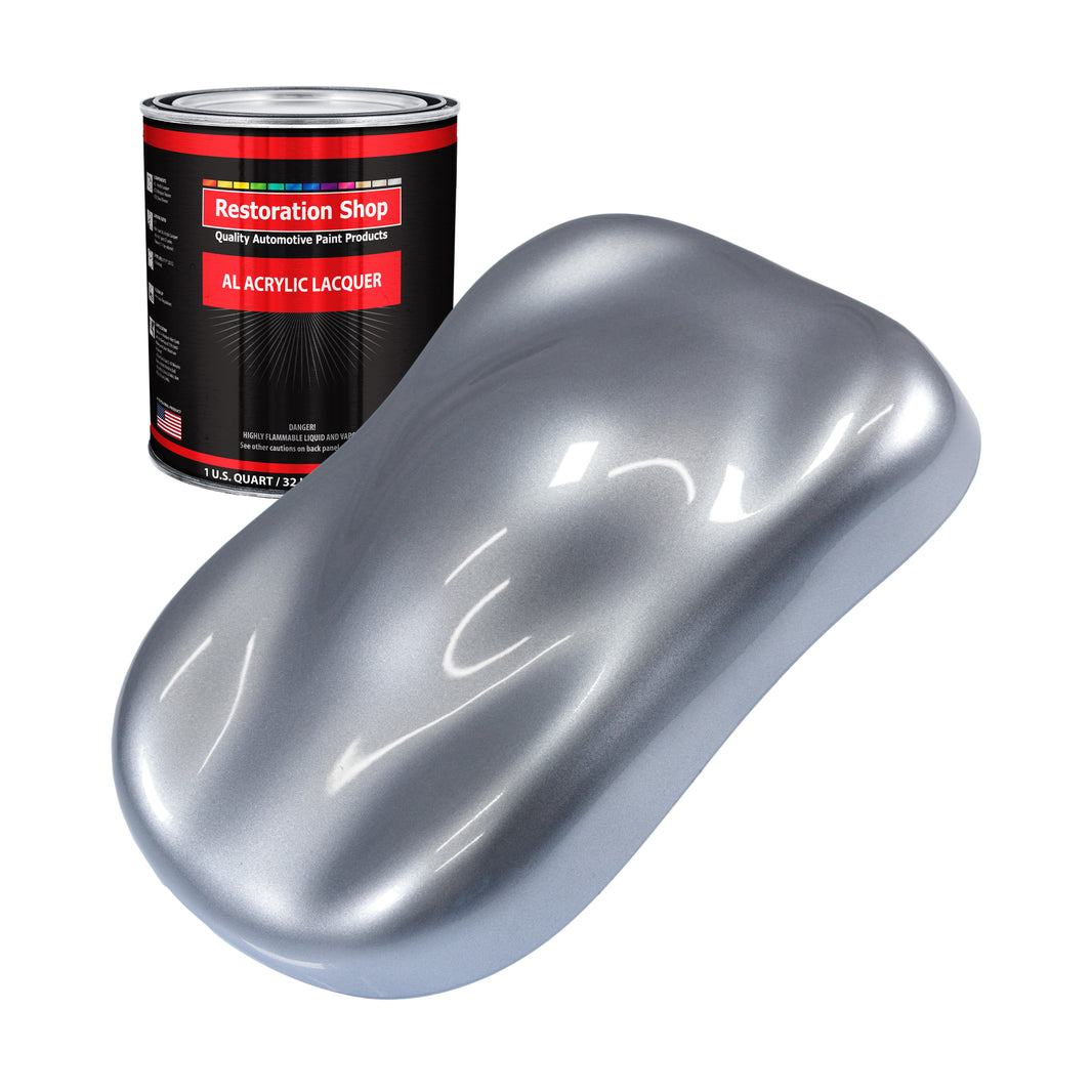 Cool Gray Metallic - Acrylic Lacquer Auto Paint - Quart Paint Color Only - Professional Gloss Automotive Car Truck Guitar Furniture - Refinish Coating