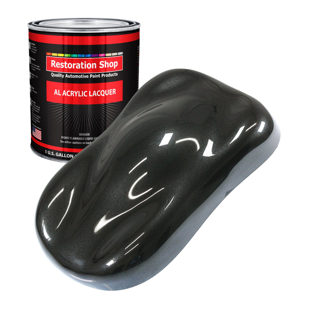 Black Metallic - Acrylic Lacquer Auto Paint - Gallon Paint Color Only - Professional Gloss Automotive, Car, Truck, Guitar & Furniture Refinish Coating