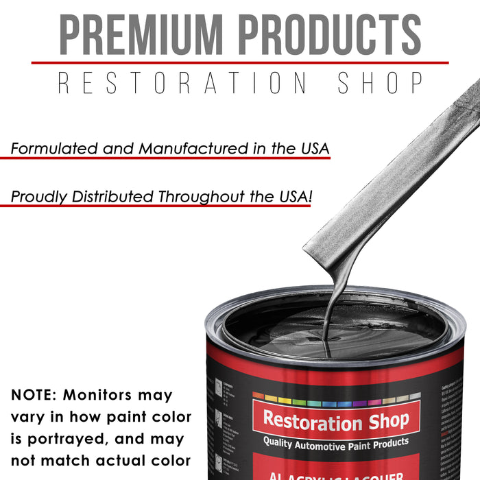 Black Metallic - Acrylic Lacquer Auto Paint - Complete Gallon Paint Kit with Medium Thinner - Professional Automotive Car Truck Refinish Coating