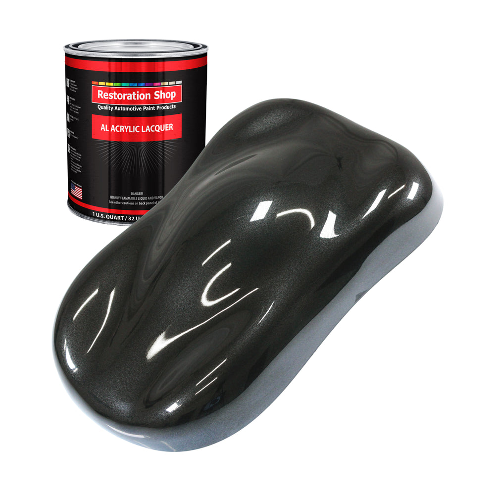 Black Metallic - Acrylic Lacquer Auto Paint - Quart Paint Color Only - Professional Gloss Automotive, Car, Truck, Guitar & Furniture Refinish Coating
