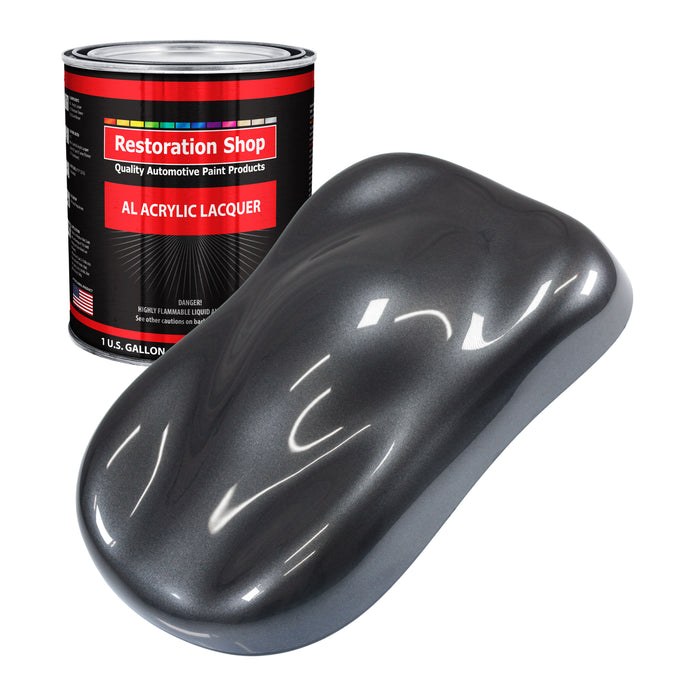 Gunmetal Grey Metallic - Acrylic Lacquer Auto Paint - Gallon Paint Color Only - Professional High Gloss Automotive Car Truck Guitar Refinish Coating