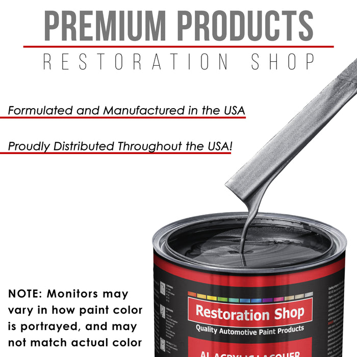 Gunmetal Grey Metallic - Acrylic Lacquer Auto Paint - Complete Quart Paint Kit with Medium Thinner - Pro Automotive Car Truck Guitar Refinish Coating