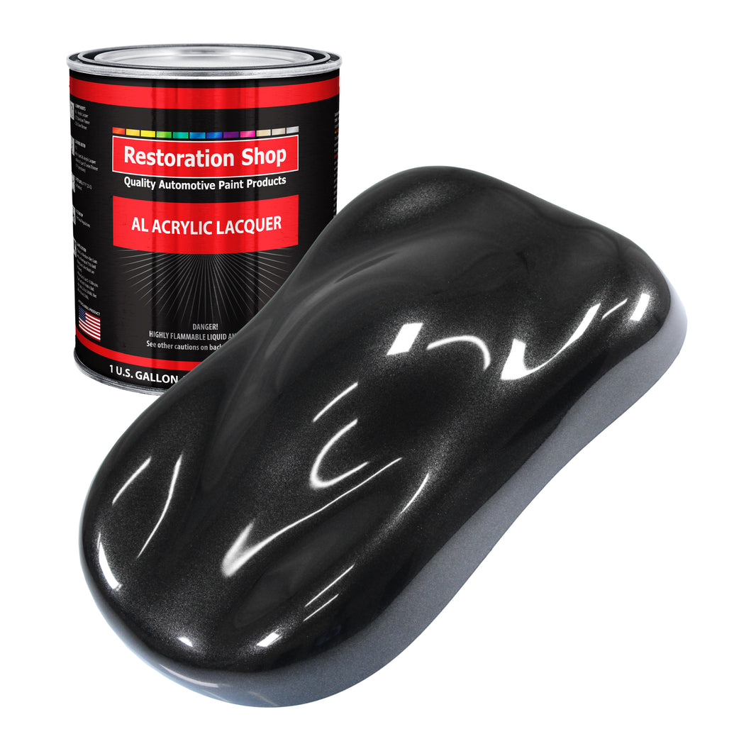 Black Sparkle Metallic - Acrylic Lacquer Auto Paint - Gallon Paint Color Only - Professional High Gloss Automotive Car Truck Guitar Refinish Coating