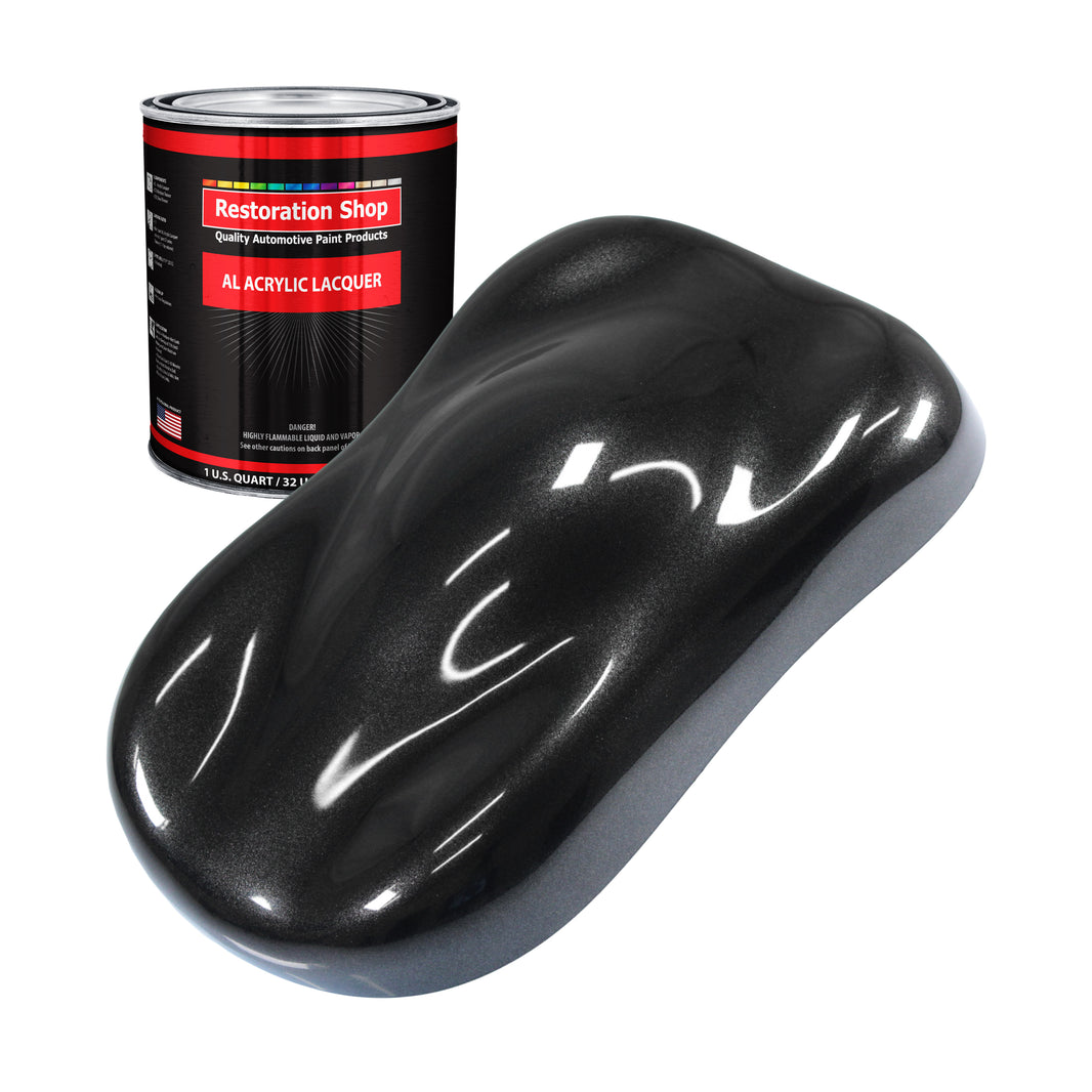 Black Sparkle Metallic - Acrylic Lacquer Auto Paint (Quart Paint Color Only) Professional Gloss Automotive Car Truck Guitar Furniture Refinish Coating