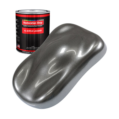 Meteor Gray Metallic - Acrylic Lacquer Auto Paint - Quart Paint Color Only - Professional Gloss Automotive Car Truck Guitar Furniture Refinish Coating