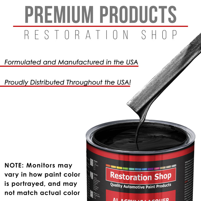 Phantom Black Pearl - Acrylic Lacquer Auto Paint - Complete Quart Paint Kit with Medium Thinner - Pro Automotive Car Truck Guitar Refinish Coating