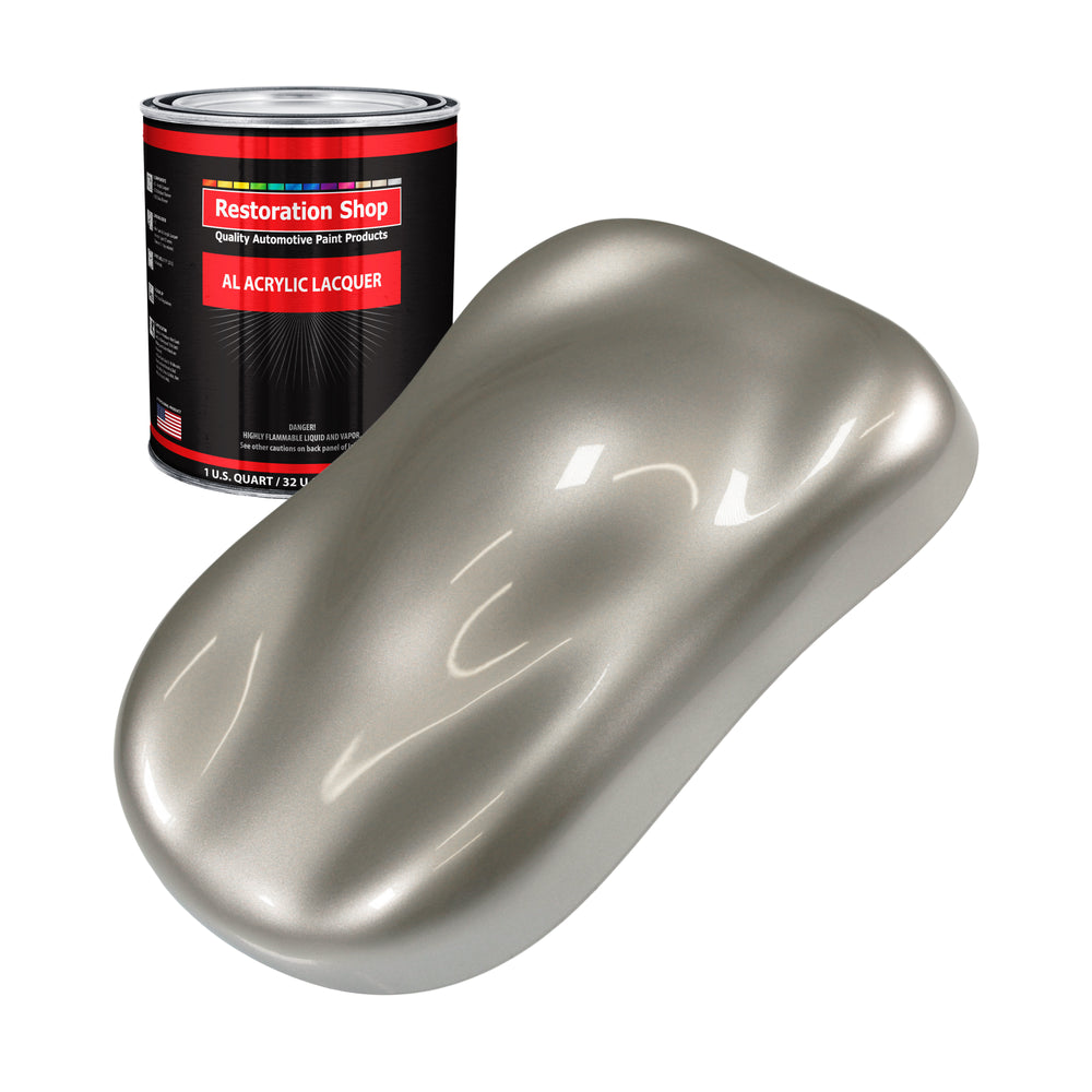 Bright Silver Metallic - Acrylic Lacquer Auto Paint (Quart Paint Color Only) Professional Gloss Automotive Car Truck Guitar Furniture Refinish Coating