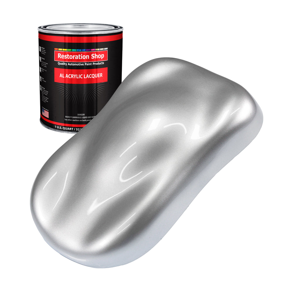 Iridium Silver Metallic - Acrylic Lacquer Auto Paint - Quart Paint Color Only - Professional High Gloss Automotive Car Truck Guitar Refinish Coating