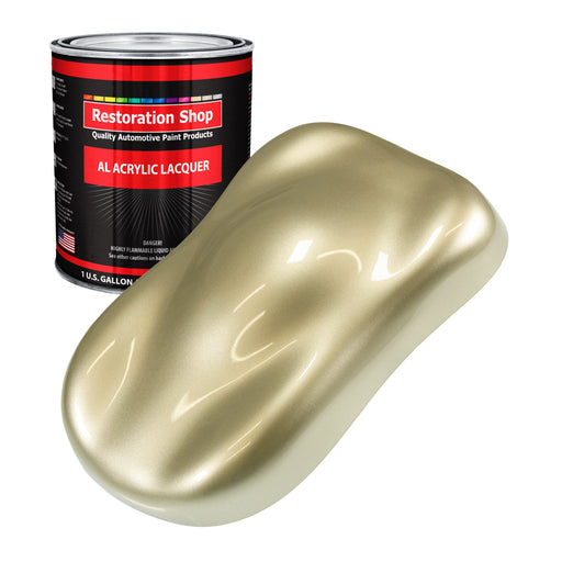 Antique Gold Metallic - Acrylic Lacquer Auto Paint (Gallon Paint Color Only) Professional Gloss Automotive Car Truck Guitar Furniture Refinish Coating
